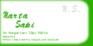 marta sapi business card